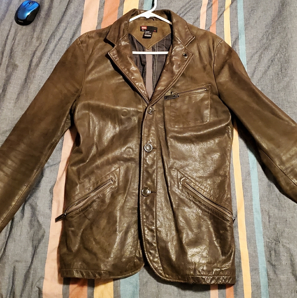 Heavy Full Grain Leather Diesel Jacket